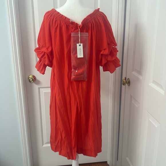 NWT Mersea Tulum Women’s Dress In Sunset. Sz L. 34" long, pit to pit 22" - Picture 5 of 11